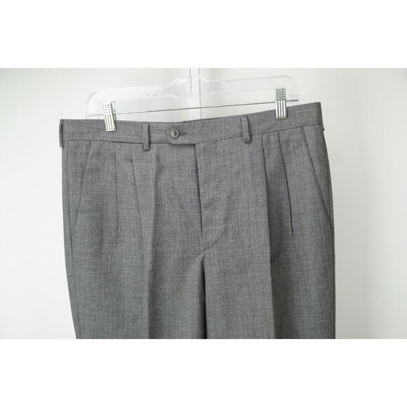 Zanella Medium Gray 100% Wool Dress Pants NEW